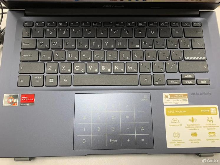 Ноутбук Asus VivoBook Ryzen 7 8 ядер / Ram 16Gb