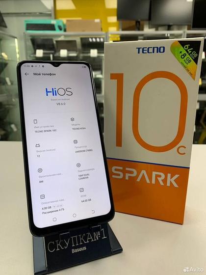 Tecno Spark 10c, 4/64 ГБ