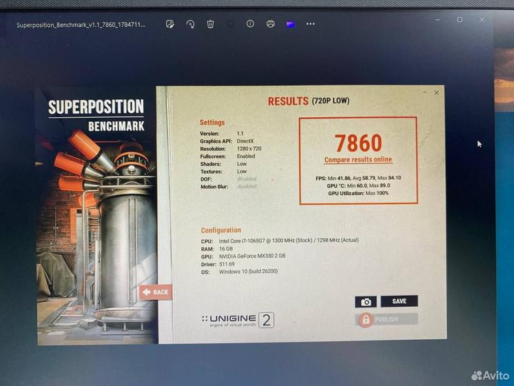 Ноутбук Asus Соre i7-1065G7 3.9Ghz/ nvidia 2Gb