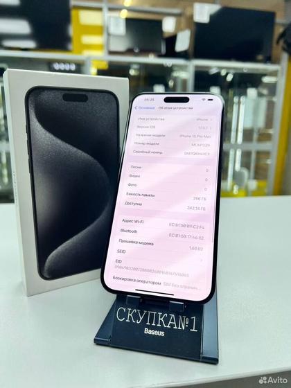 iPhone 15 Pro Max, 256 ГБ, SIM + eSIM